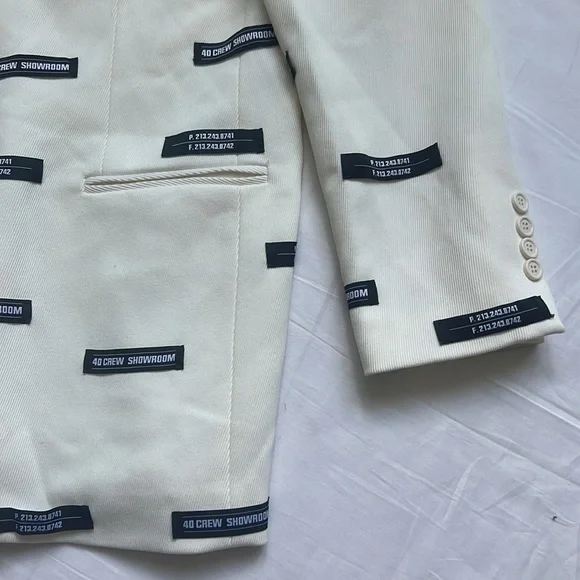 40 Crew White Lead Blazer Jacket - Picture 8 of 15